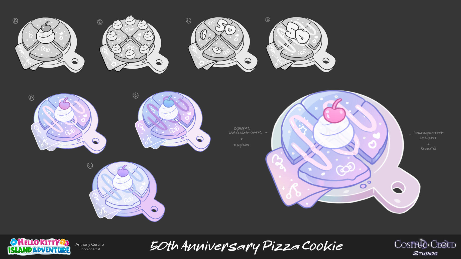 Hello Kitty 50th Anniversary Pizza Cookie